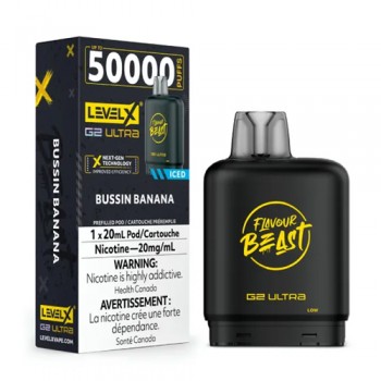 Level X Ultra Bussin Banana Iced 50k 20mg